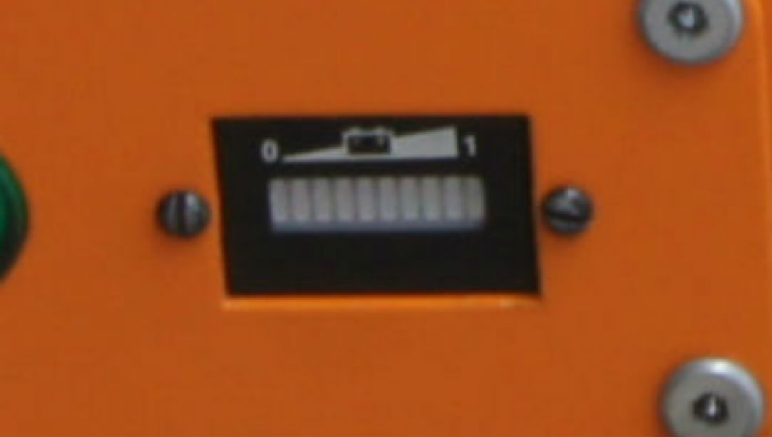 Image of Battery Fuel Gauge on Nutech Pallet Shuttle.  